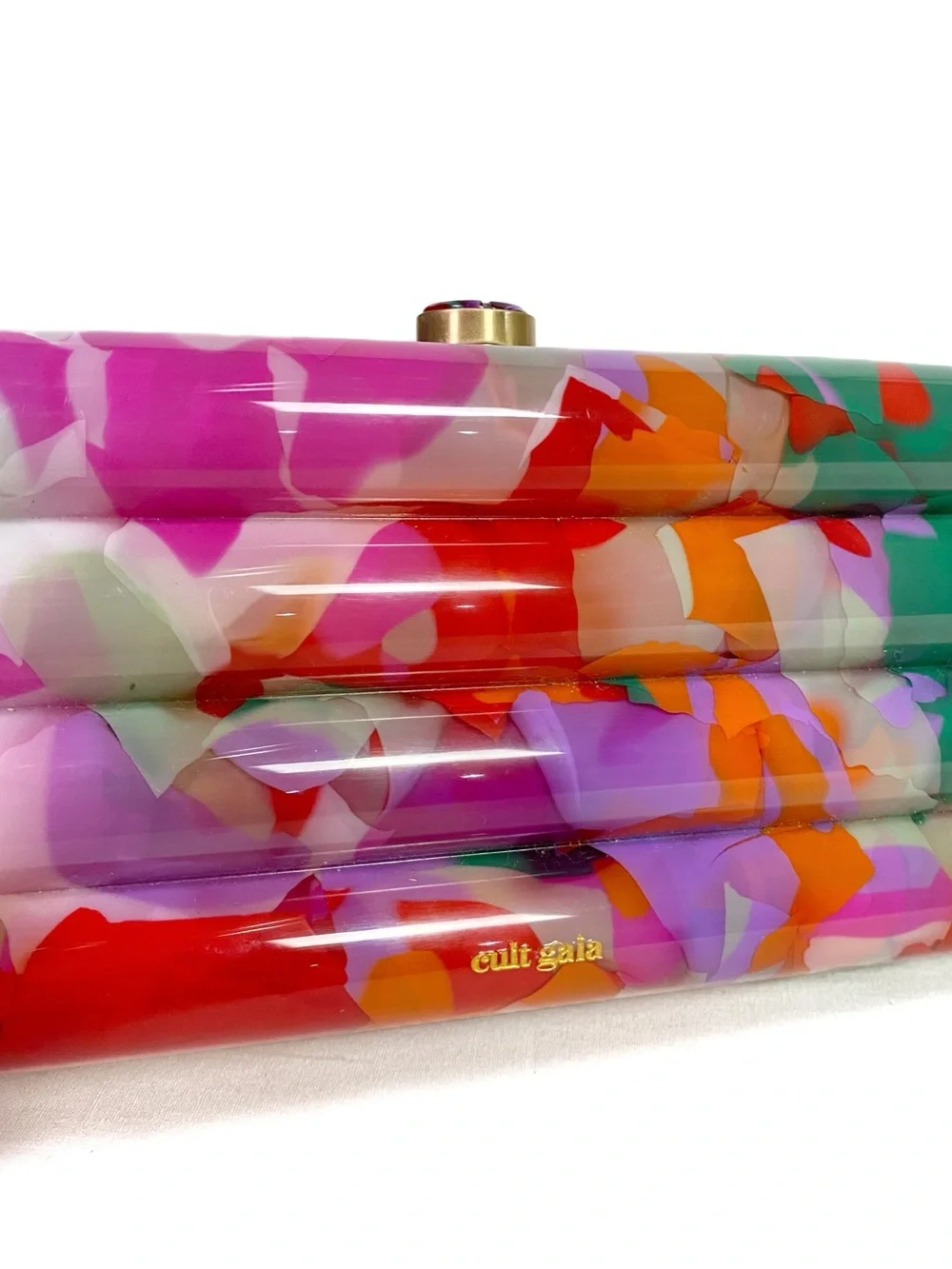 Cult Gaia Enid Clutch Abstract Garden